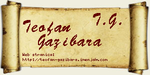Teofan Gazibara vizit kartica